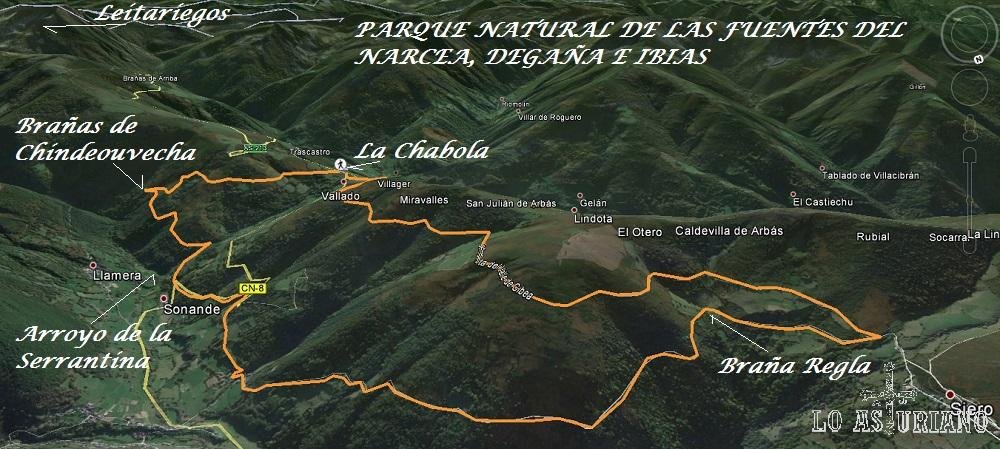 Valle De Cibea Vallado Mapa De La Ruta Del Valle De Cibea Parque